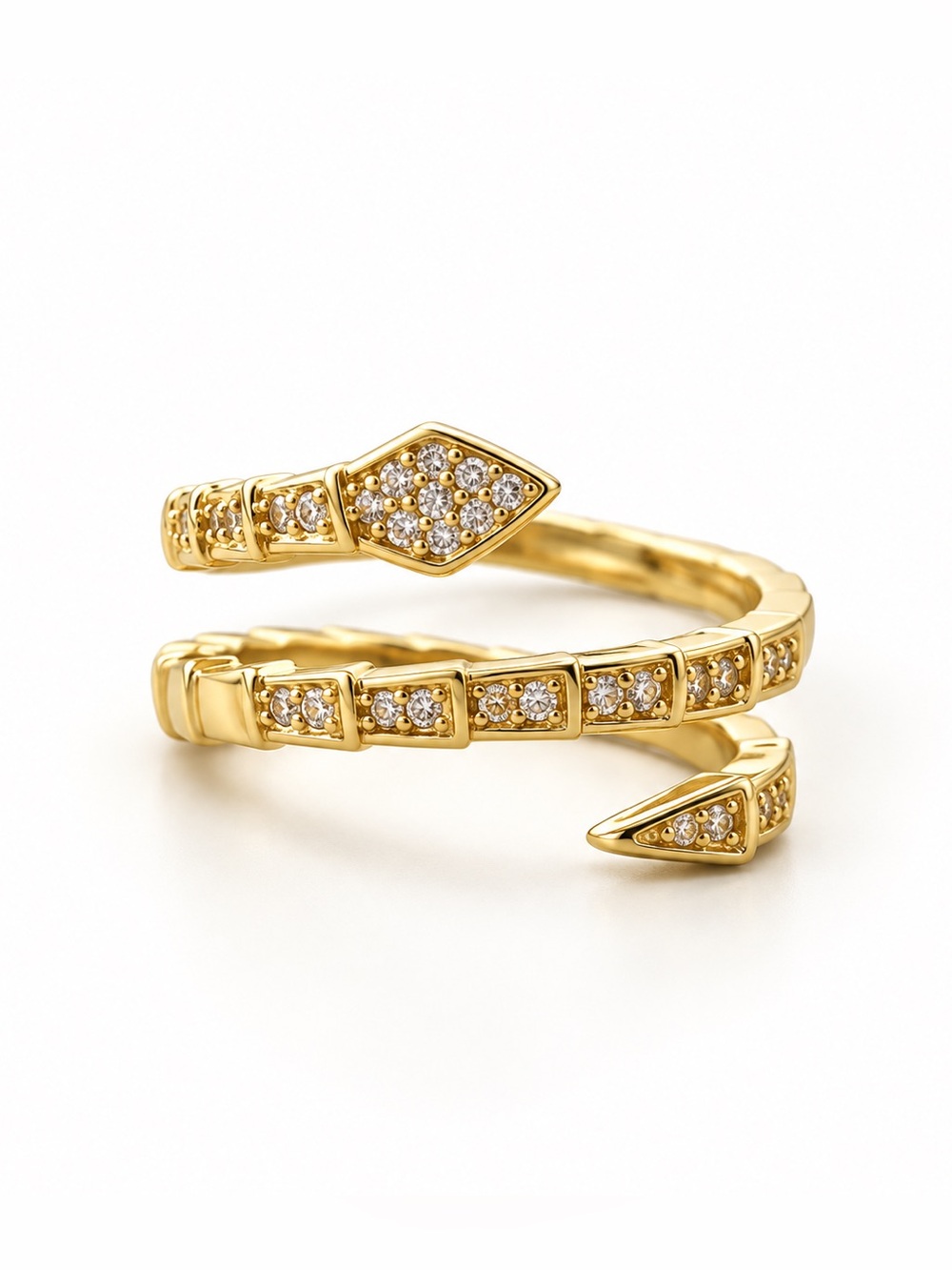 Serpenti Wrap Cocktail Ring 18k gold plated